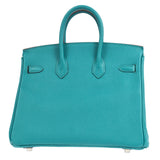 Hermes * 2012 BIRKIN 25 Blue Paon Veau Epsom