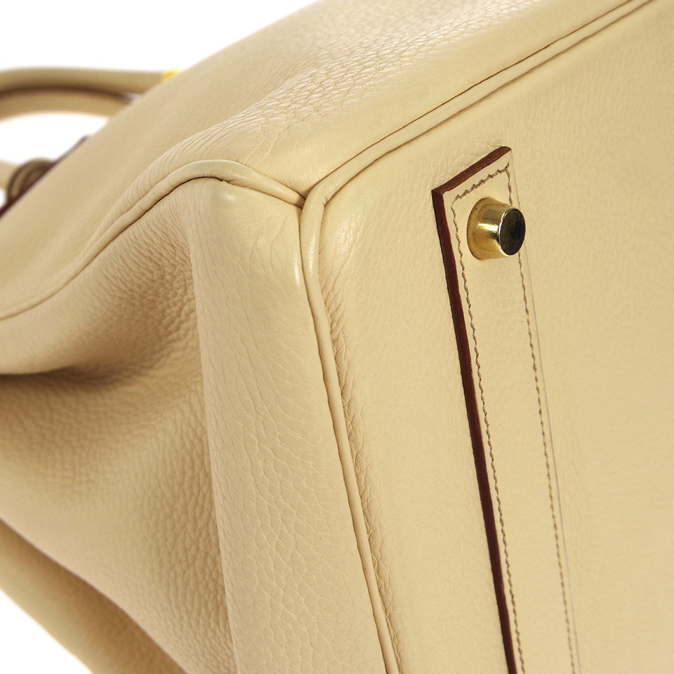 Hermes 2001 BIRKIN 40 Clemence Beige