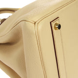 Hermes 2001 BIRKIN 40 Clemence Beige