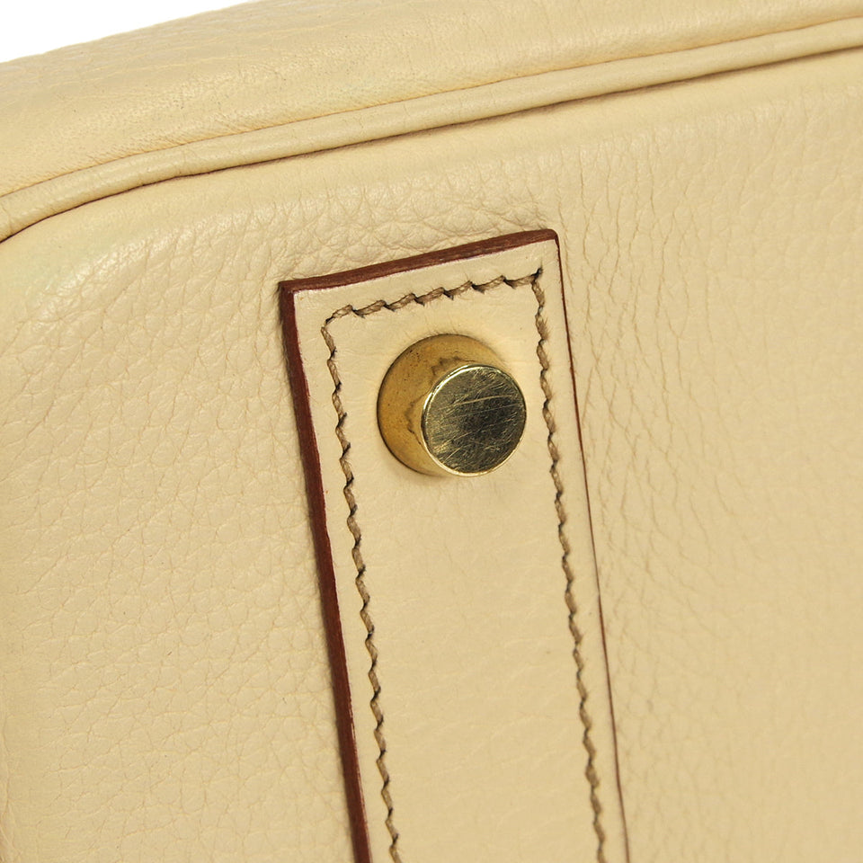 Hermes 2001 BIRKIN 40 Clemence Beige