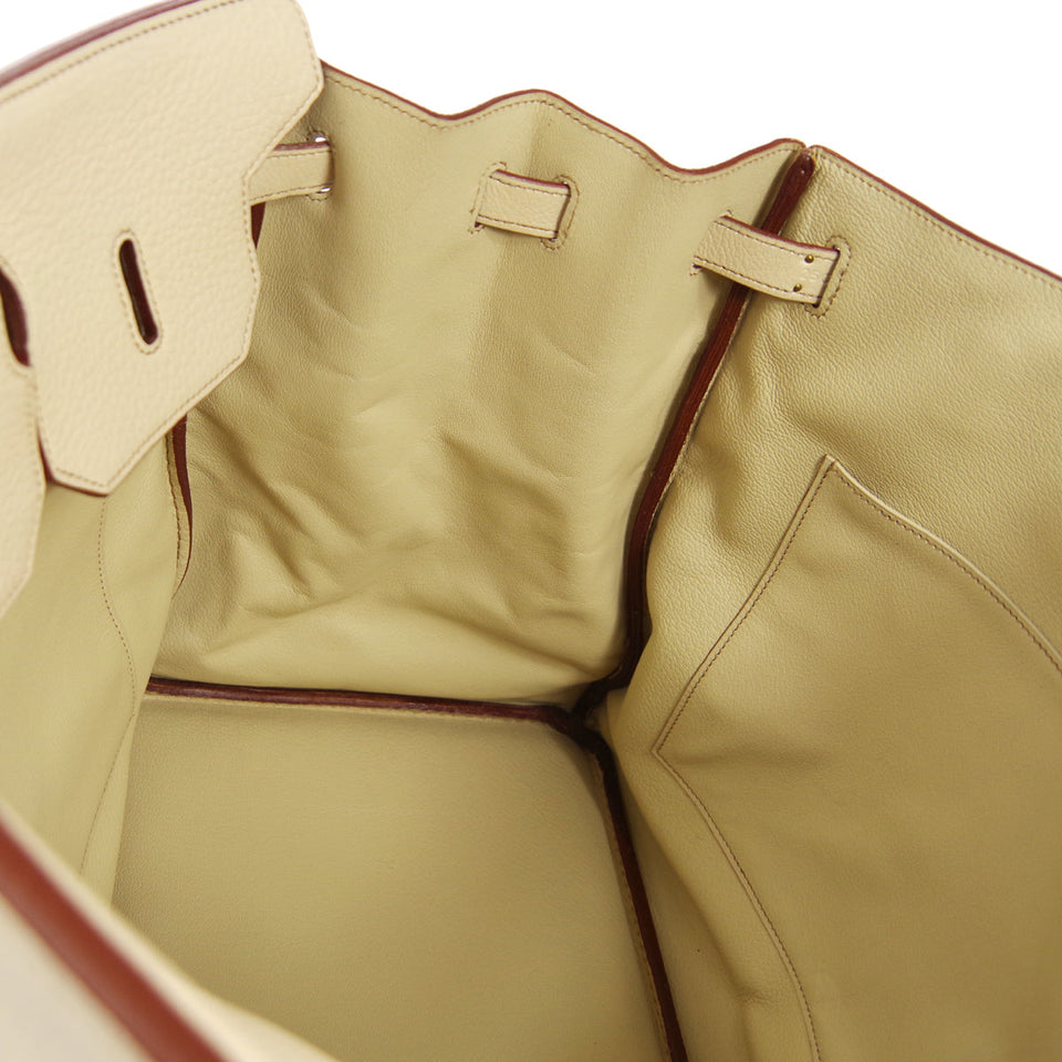 Hermes 2001 BIRKIN 40 Clemence Beige