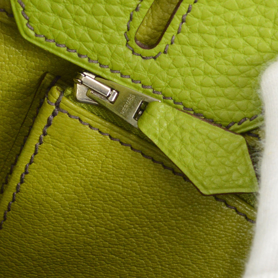 Hermes 2009 BIRKIN 25 Anis green Togo