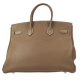 Hermes BIRKIN 35 Handbag Togo Etoupe Gray