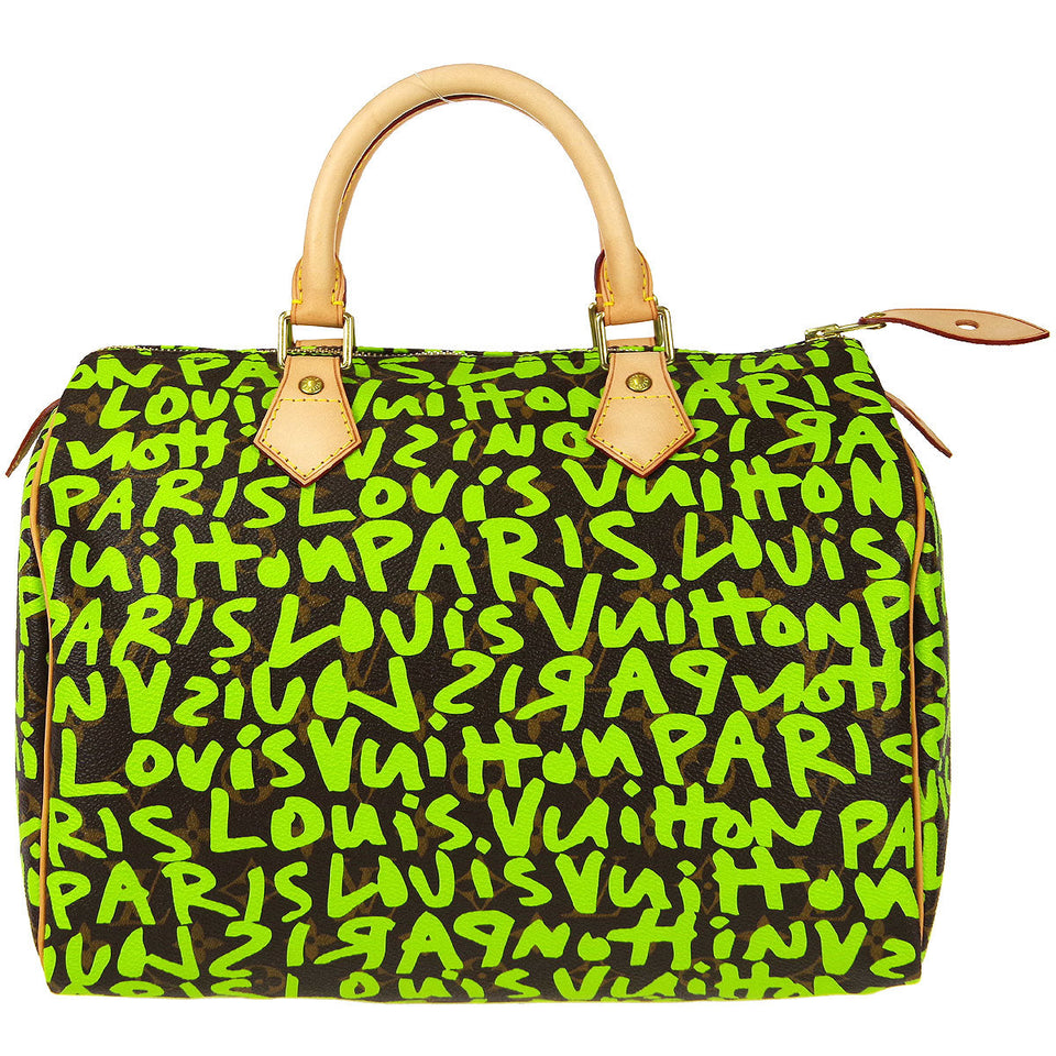 Louis Vuitton HandBag Monogram Graffiti Green