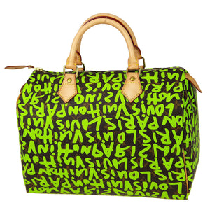 Louis Vuitton HandBag Monogram Graffiti Green