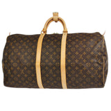Louis Vuitton Keepall 55 Travel Duffle Handbag Monogram