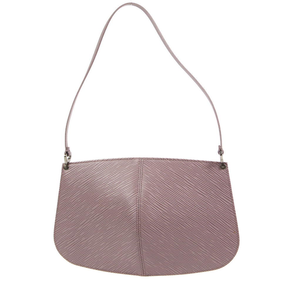 Louis Vuitton Pochette Demi-lune Handbag Epi Purple M5262B