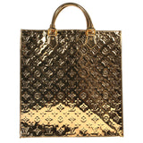 Louis Vuitton Sac Plat Tote Handbag Gold Monogram Miroir