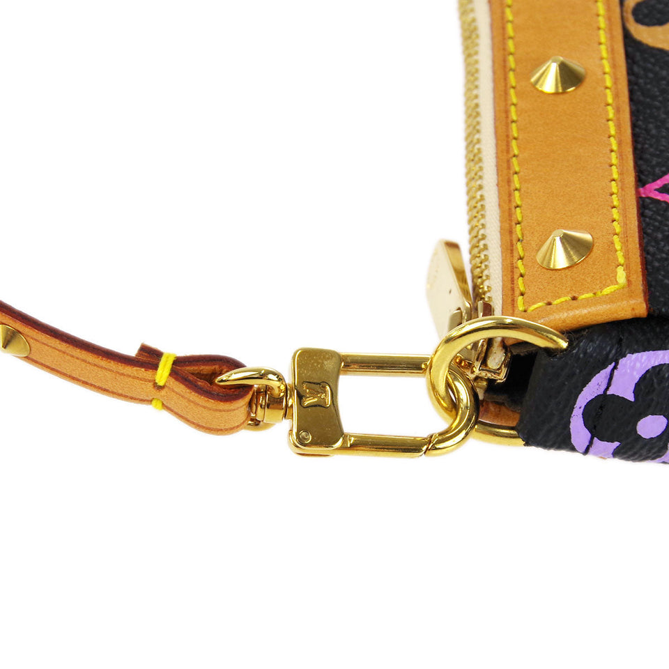 Louis Vuitton Pochette Accessoires Handbag Black Multicolor