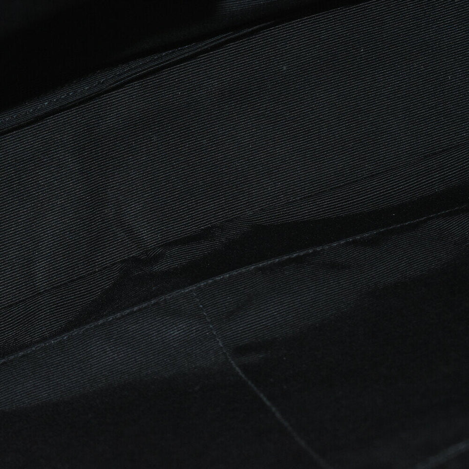 Saint Laurent- Paris Crocodile Embossed Leather Briefcase Black Bag