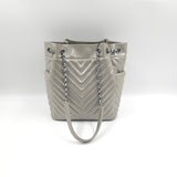 Chanel metallic calfskin chevron urban spirit bucket bag