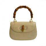 Gucci Handbag leather beige Bamboo