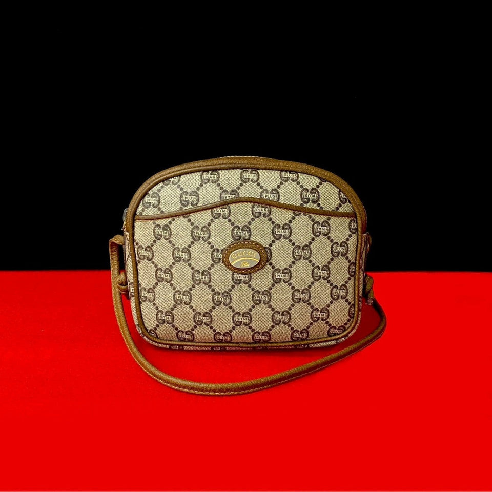 Gucci Shoulder Bag Leather, PVC Brown Gucci plus Women