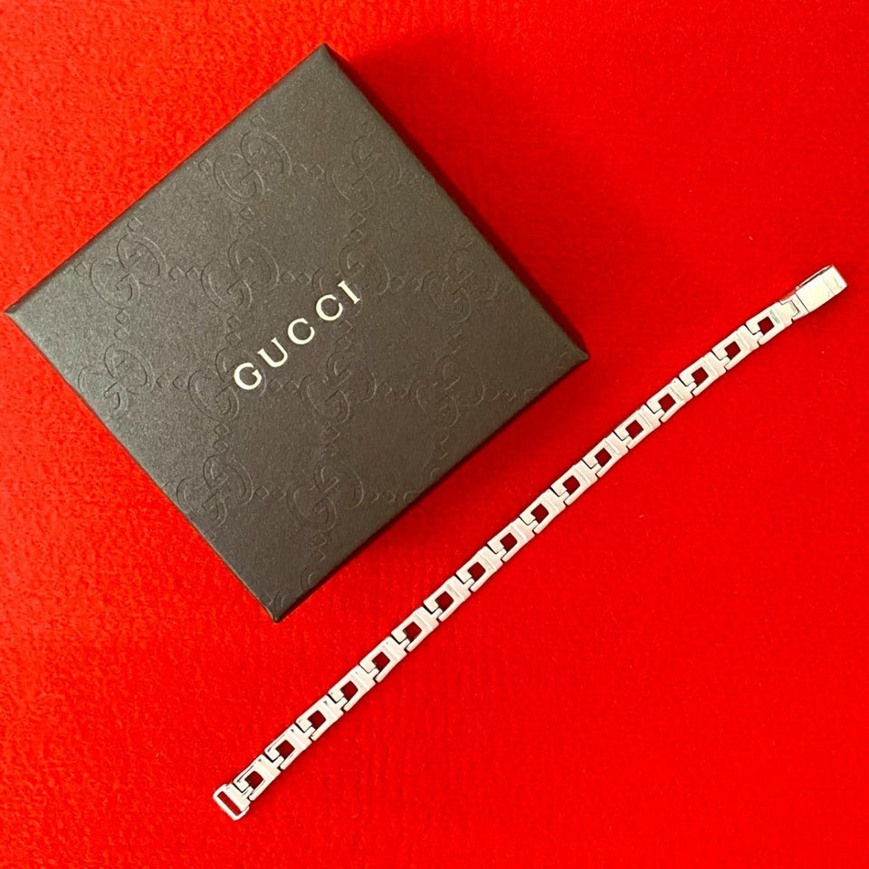 Gucci bracelet Silver925 Silver G Shape Link mens