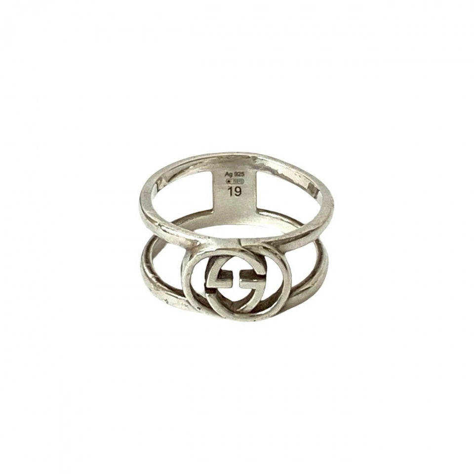 Gucci Ring Silver925 Silver Interlocking G Open Hand Ring mens