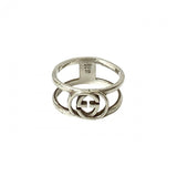 Gucci Ring Silver925 Silver Interlocking G Open Hand Ring mens