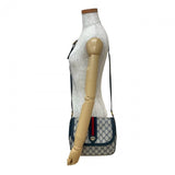 Gucci Shoulder Bag leather Navy Sherry line