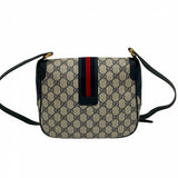 Gucci Shoulder Bag leather Navy Sherry line
