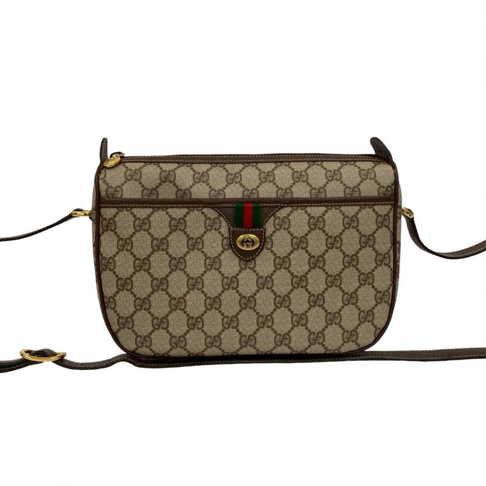 Gucci Shoulder Bag leather Brown