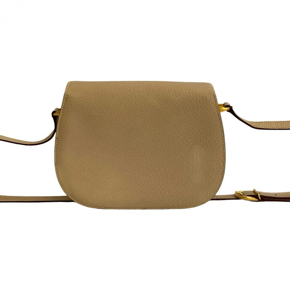 Gucci Shoulder Bag leather beige Bamboo