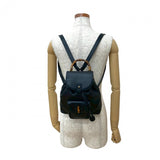 Gucci Backpack leather Navy Bamboo