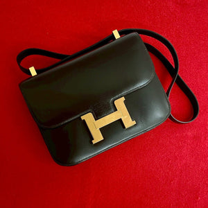 Hermes Shoulder Bag Box scarf Brown Constance 23