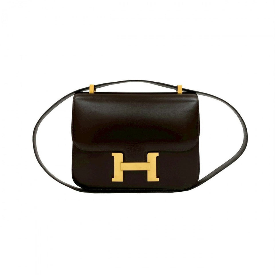 Hermes Shoulder Bag Box scarf Brown Constance 23