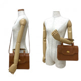 Gucci Shoulder Bag leather Brown Bamboo