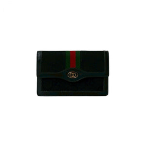 Gucci Bifold Wallet canvas black Sherry line