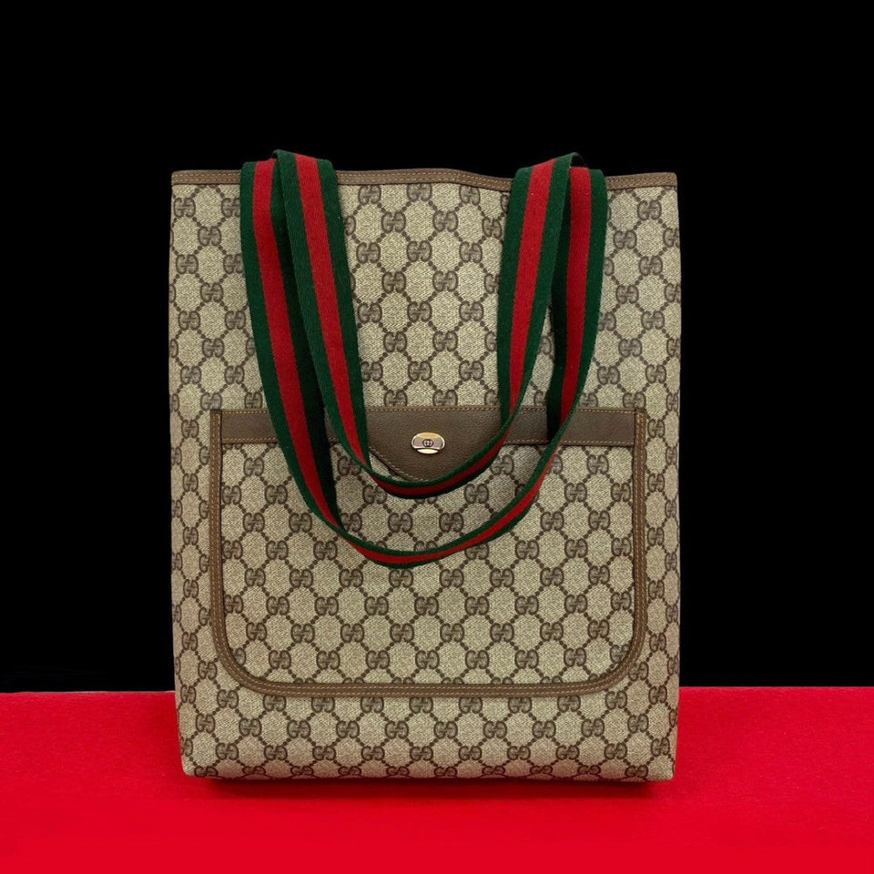 Gucci Tote Bag leather Brown Sherry line