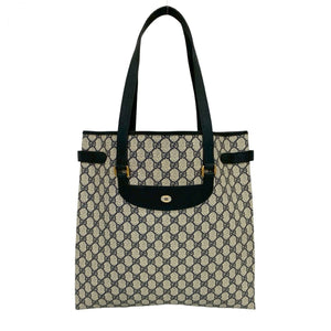 Gucci Tote Bag leather Navy
