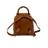 Gucci Backpack leather Brown Bamboo