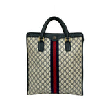 Gucci Handbag leather Navy Sherry line