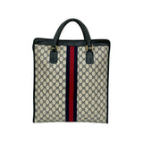 Gucci Handbag leather Navy Sherry line