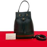 Gucci Shoulder Bag leather black Ophidia Small Bucket Bag