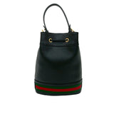 Gucci Shoulder Bag leather black Ophidia Small Bucket Bag