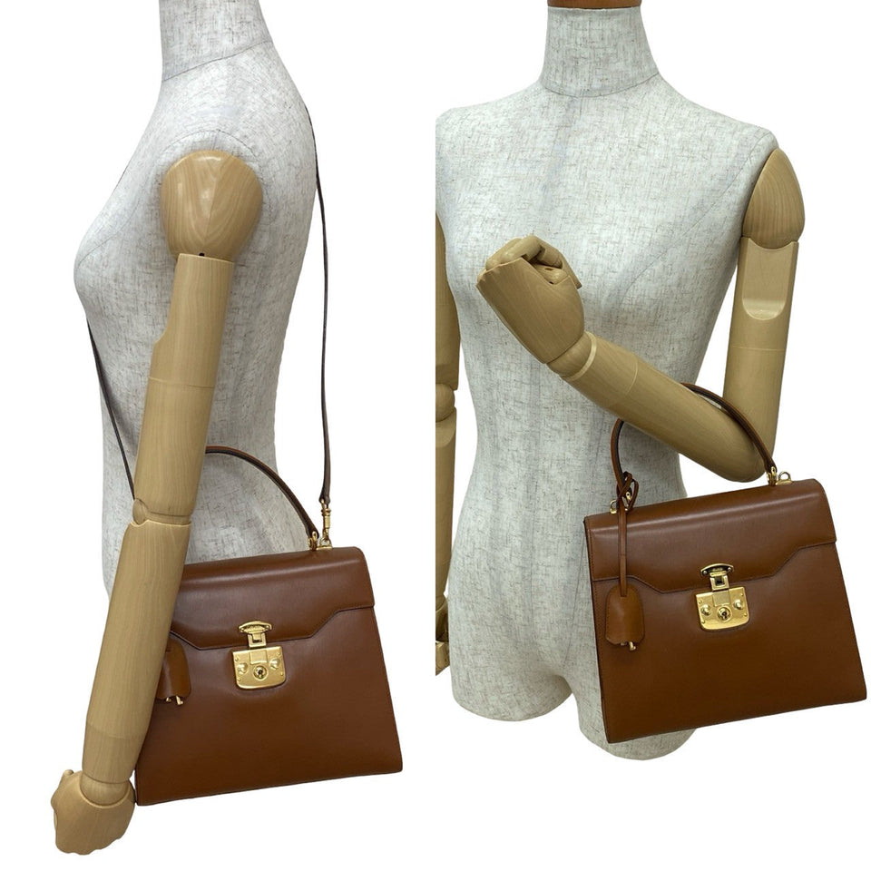 Gucci Shoulder Bag Calfskin Brown