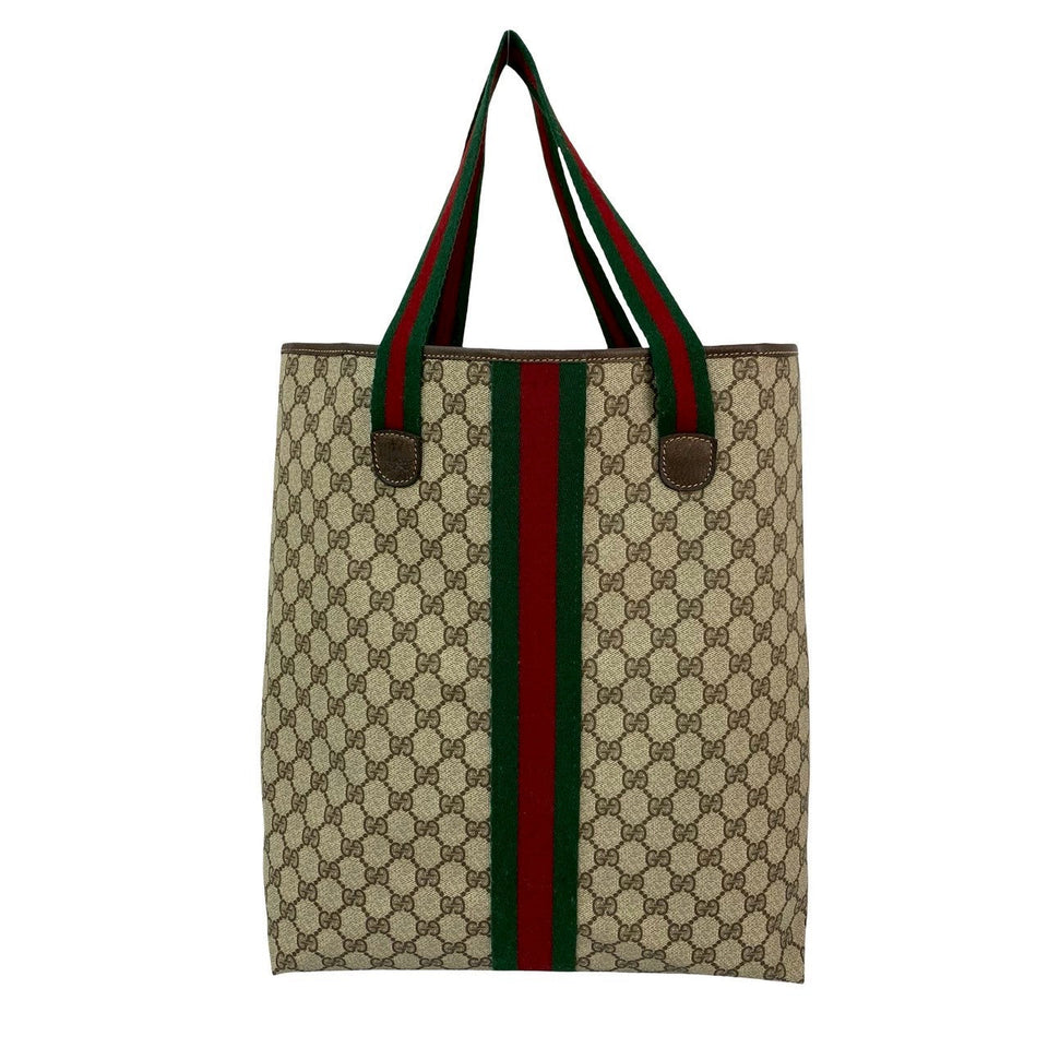 Gucci Tote Bag leather Brown Sherry line