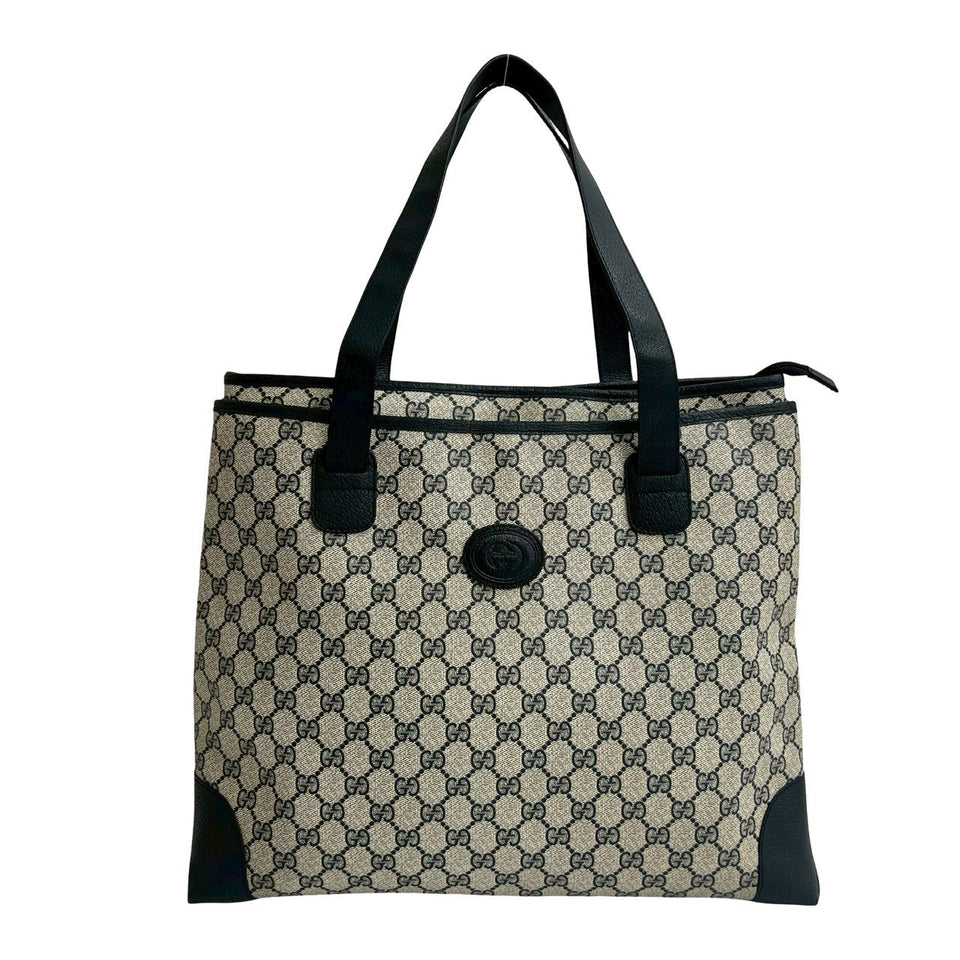 Gucci Tote Bag leather Navy