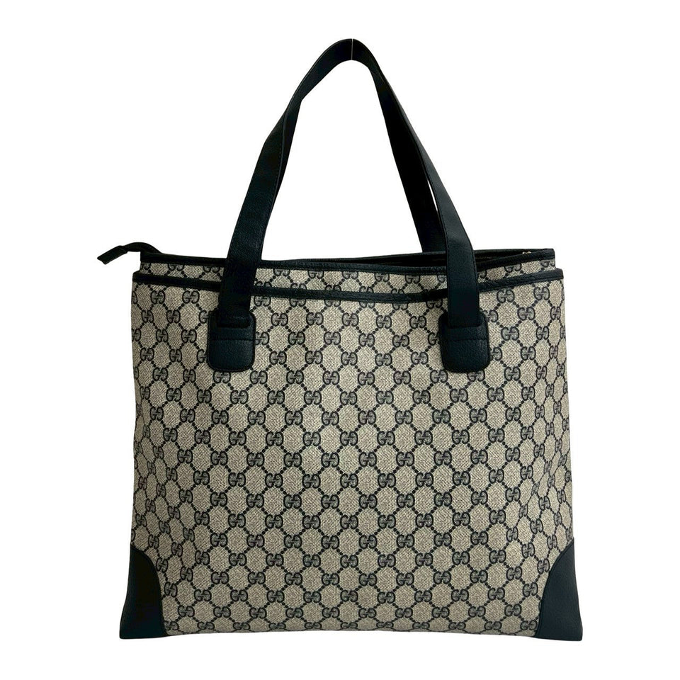 Gucci Tote Bag leather Navy