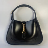 Gucci Jackie 1961 Black Leather Bag with Adjustable Strap