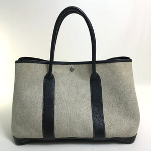 Hermes Tote Bag Toilet ash / buffle skipper Black x Natural Garden party PM
