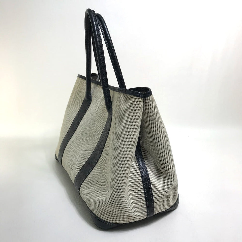 Hermes Tote Bag Toilet ash / buffle skipper Black x Natural Garden party PM