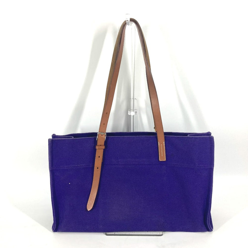 Hermes Tote Bag canvas purple Etrivière Elan