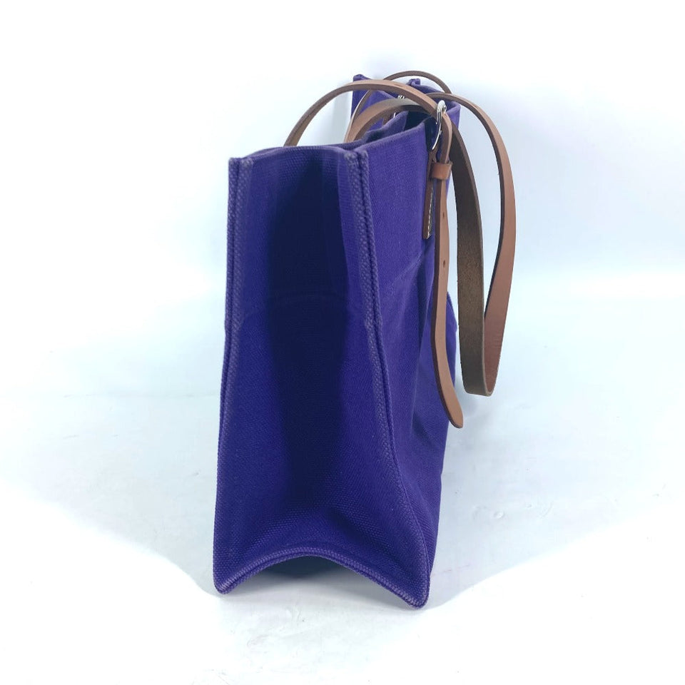 Hermes Tote Bag canvas purple Etrivière Elan