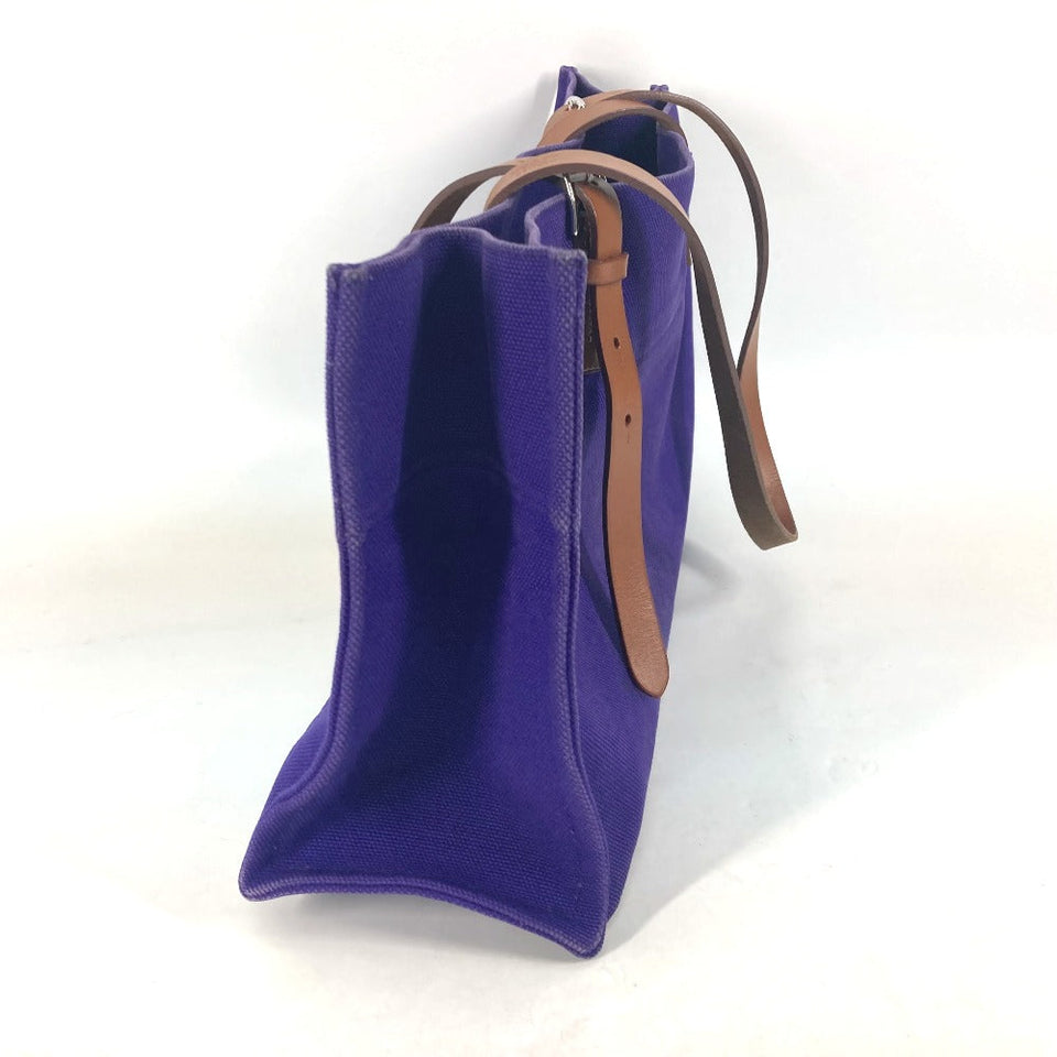 Hermes Tote Bag canvas purple Etrivière Elan