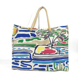 Hermes Shoulder Bag canvas multicolor beach bag bag Farniente Women