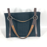 Hermes Tote Bag canvas black Cabaricol unisex(Unisex)