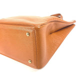 Hermes Tote Bag leather Brown gallop