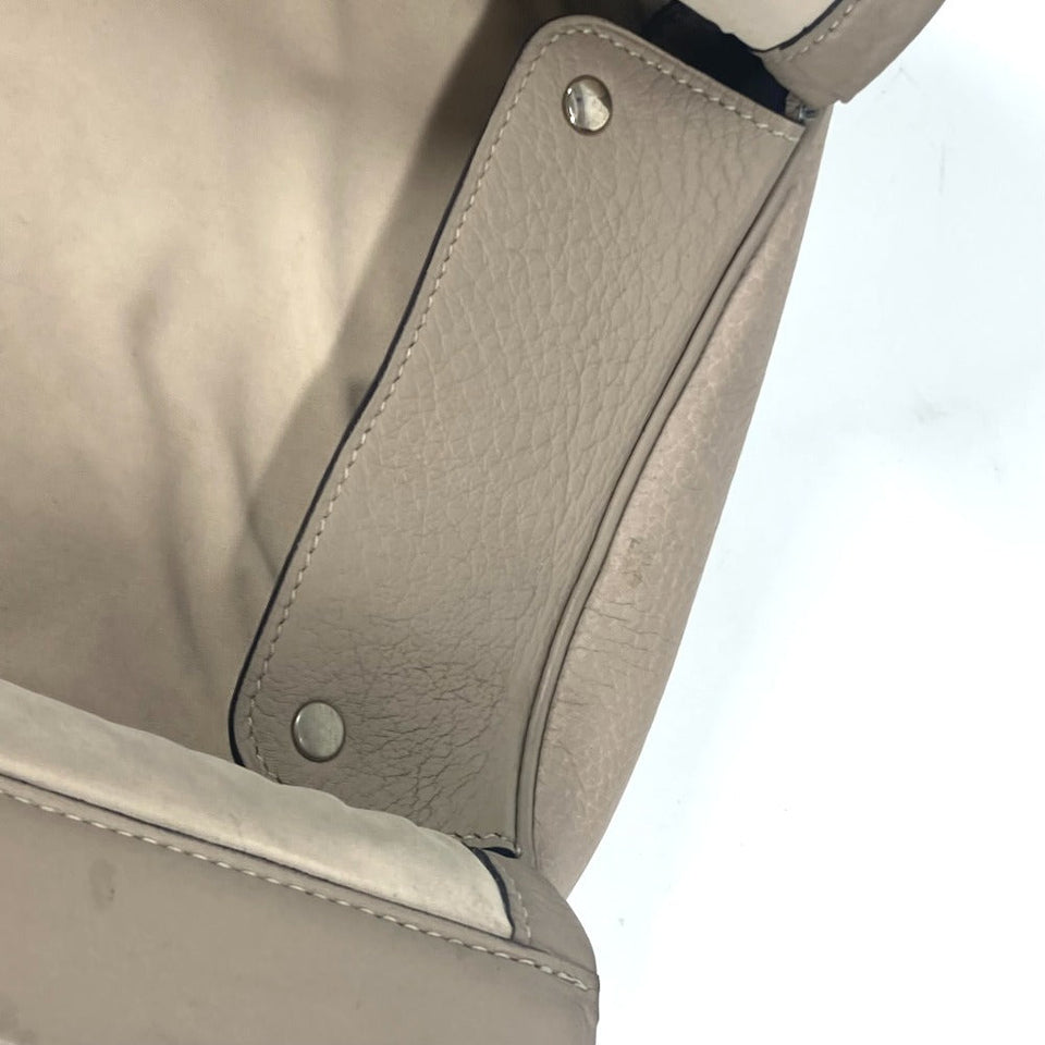 Hermes Clutch bag leather Greige type Equi unisex(Unisex)